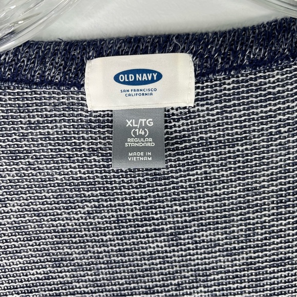 Old Navy Cardigan Sweater Women's‎ XL Lost At Sea Navy Blue Long Line Marled - Picture 10 of 10